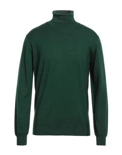 Shop Filippo De Laurentiis Man Turtleneck Green Size 46 Merino Wool