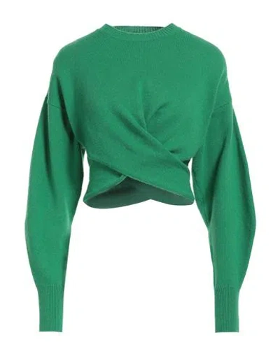 Shop Alexander Mcqueen Woman Sweater Green Size Xs Wool, Cashmere