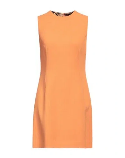 Shop Dolce & Gabbana Woman Mini Dress Orange Size 8 Wool