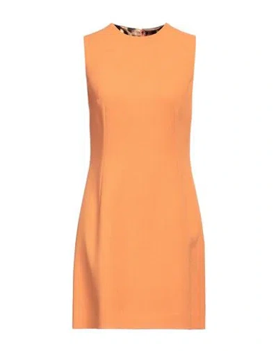 Dolce & Gabbana Woman Mini Dress Orange Size 8 Wool In Orange
