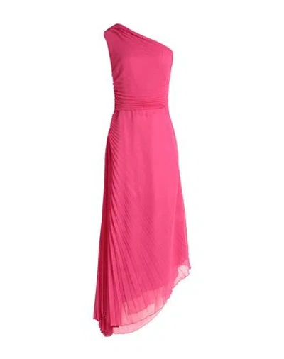 Shop Clips Woman Maxi Dress Fuchsia Size 10 Polyester In Pink