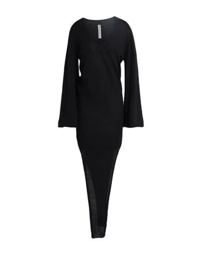 Shop Rick Owens Woman Maxi Dress Black Size S Virgin Wool