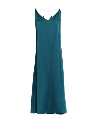 Shop The Nina Studio Woman Maxi Dress Deep Jade Size M Silk In Green