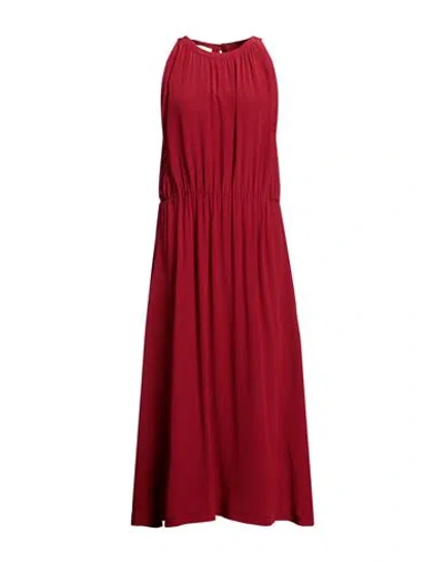 Shop Crida Milano Woman Maxi Dress Red Size 3 Silk