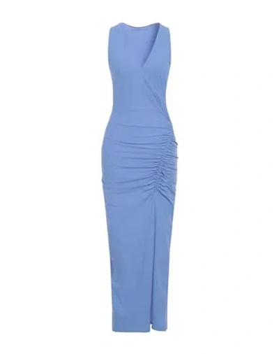 Shop Patrizia Pepe Woman Maxi Dress Light Blue Size 2 Polyamide, Elastane