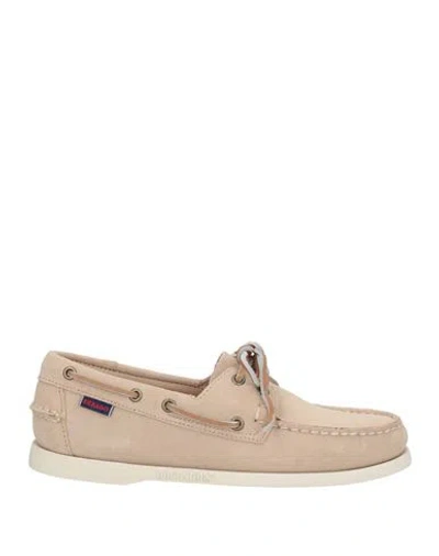 Sebago Docksides Man Loafers Beige Size 9 Leather In Beige