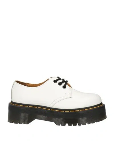 Dr. Martens Woman Lace-up Shoes White Size 7 Soft Leather In White