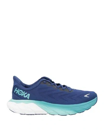 Shop Hoka One One Woman Sneakers Blue Size 7.5 Textile Fibers