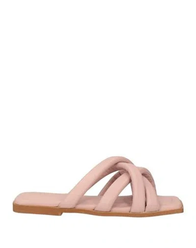 Shop Chatulle Woman Sandals Blush Size 8 Textile Fibers In Pink