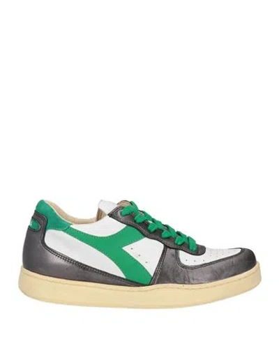 Diadora Heritage Woman Sneakers Green Size 7 Leather In Green