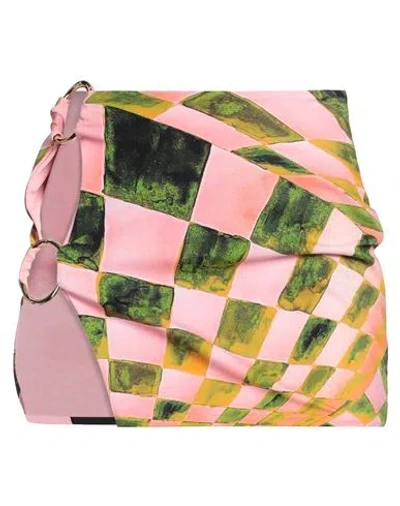 Shop Louisa Ballou Woman Mini Skirt Pink Size Xl Recycled Polyamide, Elastane