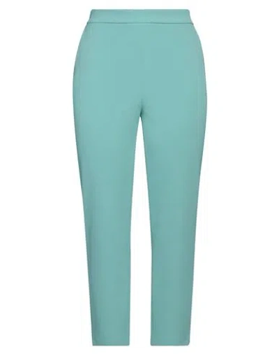 Shop Pinko Woman Pants Turquoise Size 12 Polyester, Elastane In Blue