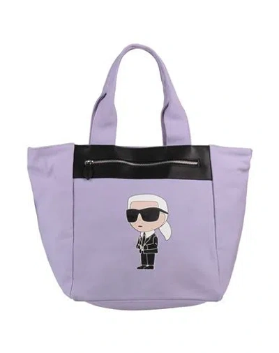 Shop Karl Lagerfeld Woman Handbag Light Purple Size - Recycled Cotton, Cotton, Polyurethane