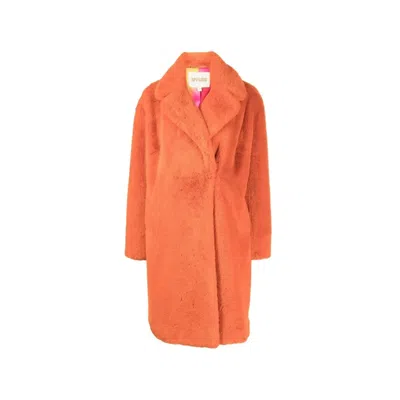 Shop Apparis Imani Faux Fur Coat In Orange