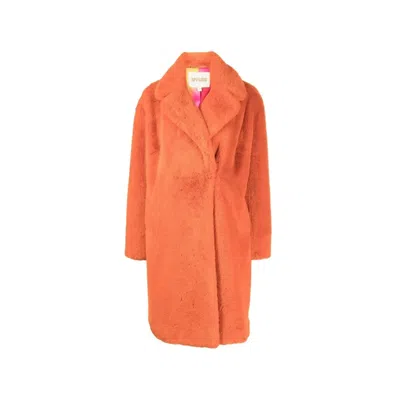 Apparis Imani Faux-fur Coat In Orange