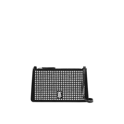 Shop Burberry Leather Shoulder Pouch In Black