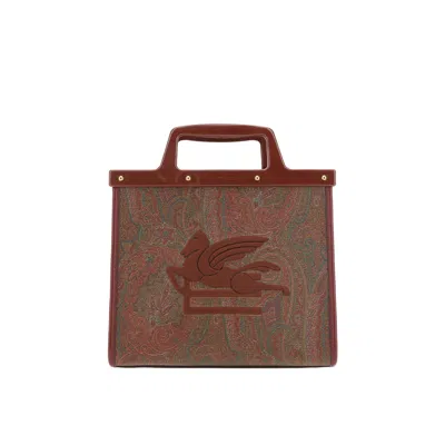 Shop Etro Love Trotter Handle Bag In Red