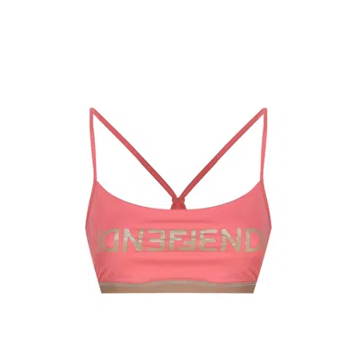 Shop Fendi Gym Top Bra In Pink