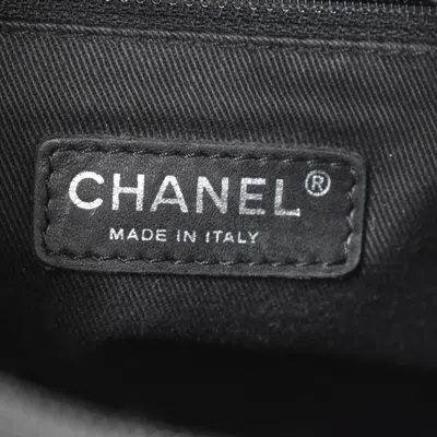 Pre-owned Chanel Paris New York Line Black Canvas Tote Bag ()