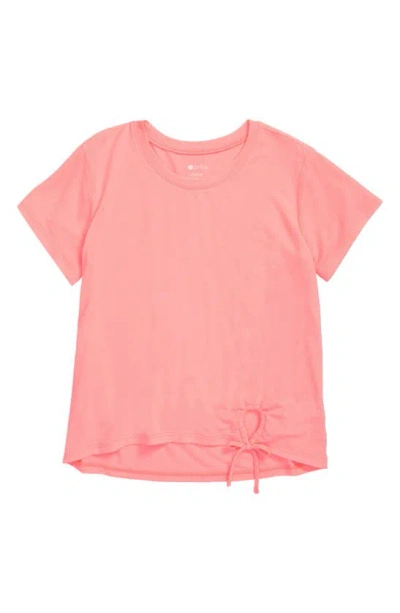 Shop Zella Girl Kids' Tied Up T-shirt In Pink Blast