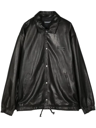 Shop Undercover Men Leather Blouson In Black
