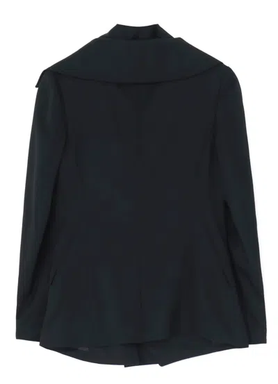 Shop Yohji Yamamoto Women Stole Detail Single Jacket In Black