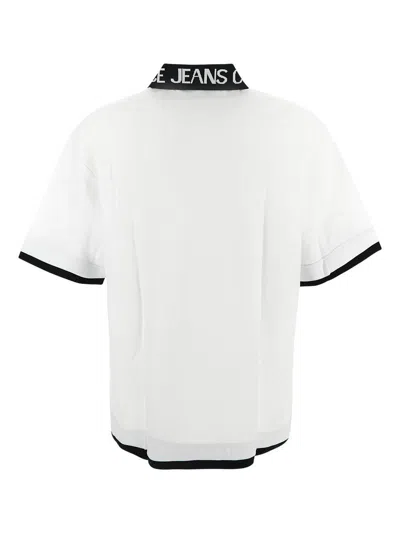 Shop Versace Jeans Couture Logoed Polo In White