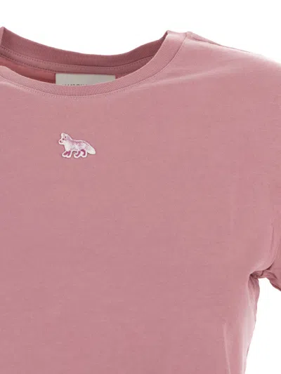 Shop Maison Kitsuné Fox T-shirt In Pink