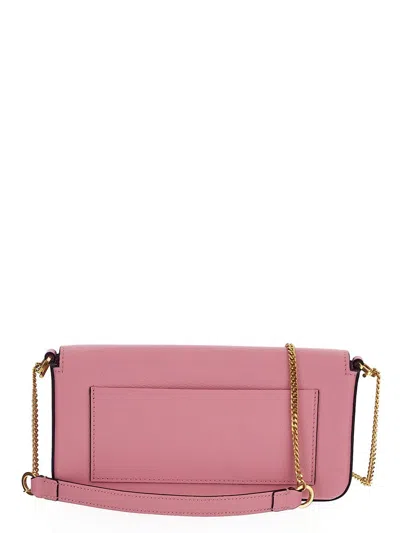 Shop Valentino Leather V-logo Pouch In Pink