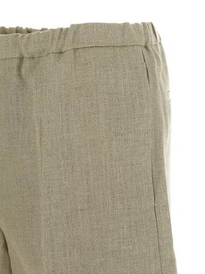Shop Valentino Linen Shorts In Beige