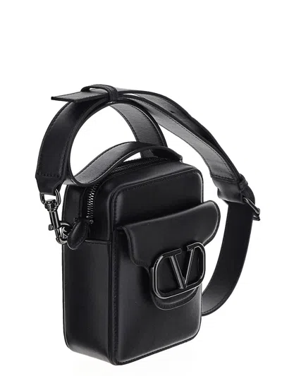 Shop Valentino Mini Locò Crossbody Bag In Black