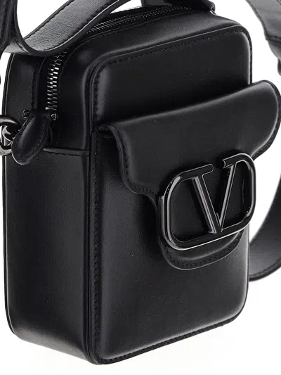 Shop Valentino Mini Locò Crossbody Bag In Black