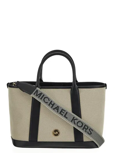 Shop Michael Michael Kors Luisa Bag In Beige