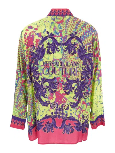 Shop Versace Jeans Couture Baroque Shirt In Multicolor