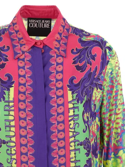 Shop Versace Jeans Couture Baroque Shirt In Multicolor
