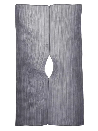 Shop Issey Miyake Pleated Scarf In Grey