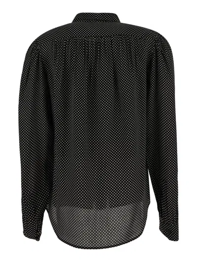 Shop Saint Laurent Pois Shirt In Black