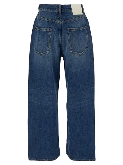 Shop Valentino Wide Leg Jeans In Blue