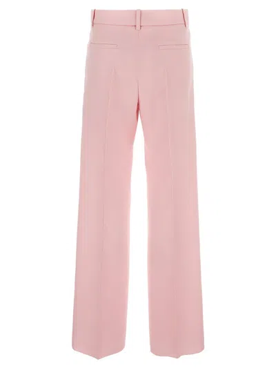 Shop Valentino Wool Trousers In Pink
