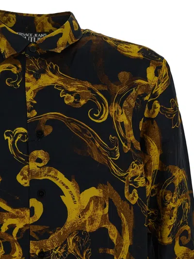 Shop Versace Jeans Couture Baroque Shirt In Black