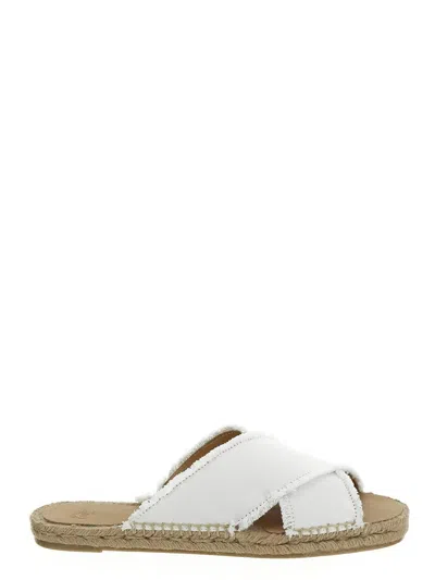 Castaã±er Palmera Flat Espadrilles In White