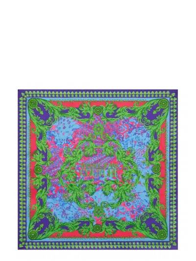 Shop Versace Jeans Couture Baroque Foulard In Multicolor