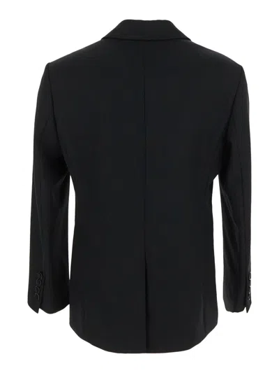Shop Dunst Essential Wool Blazer In Black