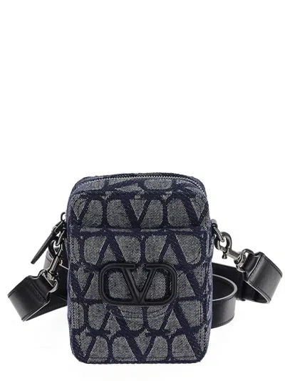 Shop Valentino Mini Locò Shoulder Bag In Blue