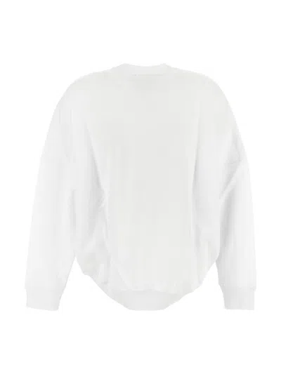 Shop Versace Jeans Couture Logo Sweatshirt In White