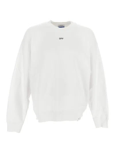 Shop Off-white Cotton Sweatshirt In White
