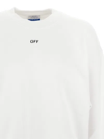 Shop Off-white Cotton Sweatshirt In White