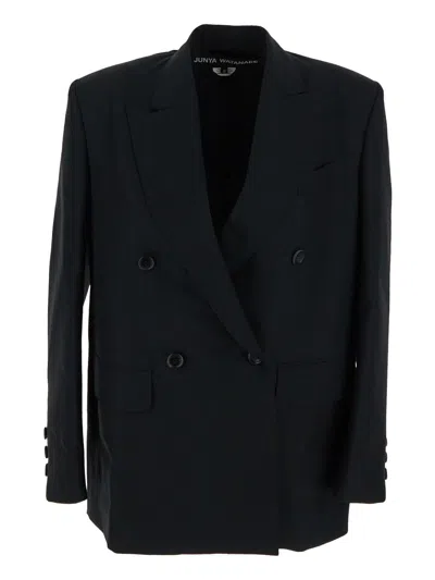 Shop Junya Watanabe Double Breasted Jacket In Black