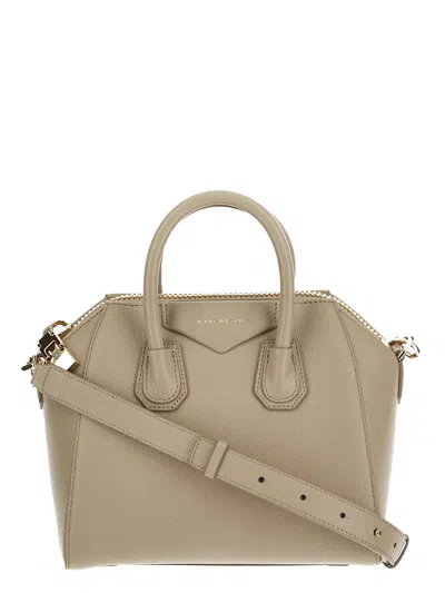 Shop Givenchy Antigona Mini Bag In Beige