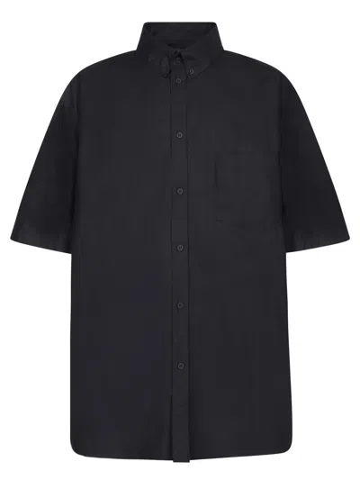 Shop Balenciaga Logo Black Shirt